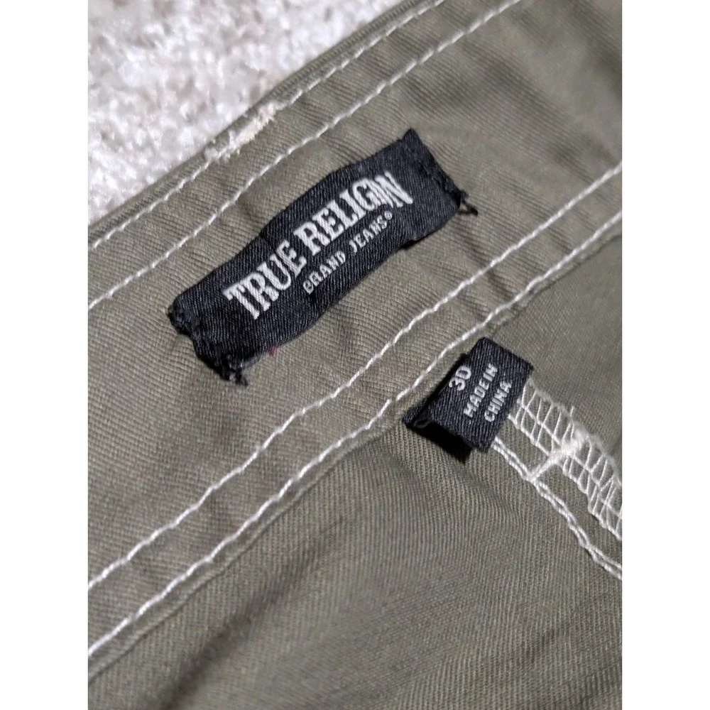 True Religion Men Pants‎ Size 36x32 Baggy Cargo Pants NWT Color Kalamata